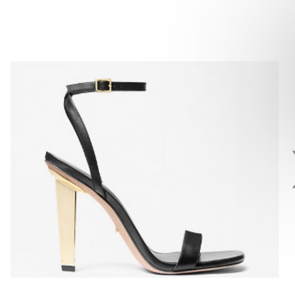 Michael Kors Halle Leather/Gold Sandal